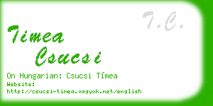 timea csucsi business card